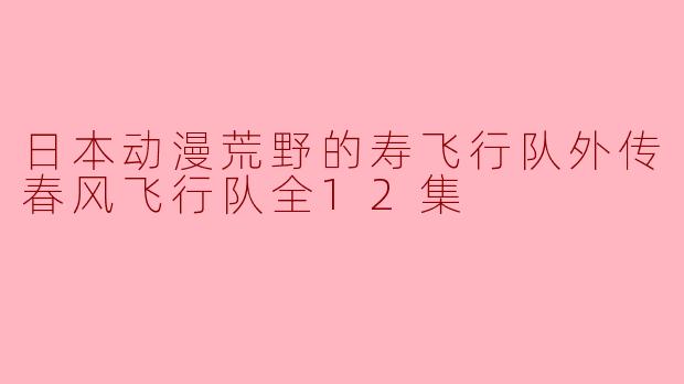 **《荒野的寿飞行队外传 天空的春风飞行队》这部动画讲述了什么故事?**